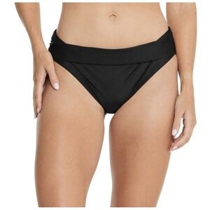 PrAna Marta Swim Bottoms Womens XL Black UPF 50+ Mid Rise Moderate Coverage New‎